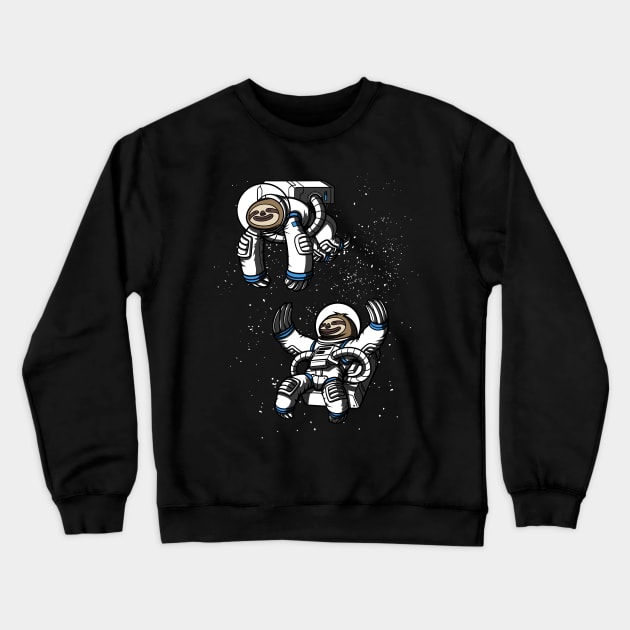 Space Sloths Astronauts Crewneck Sweatshirt by underheaven